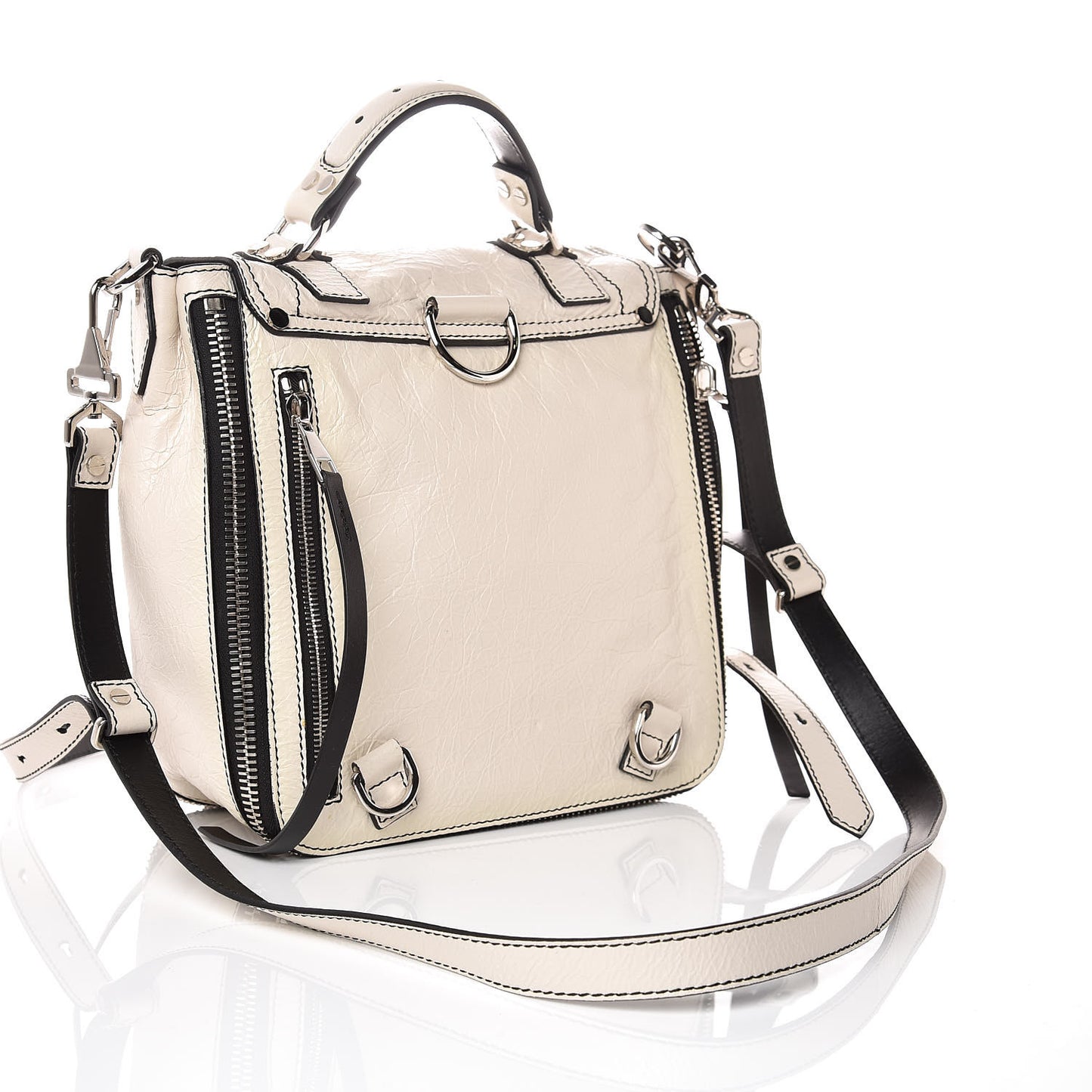Crackled Lambskin PS1 Plus Zip Backpack Clay