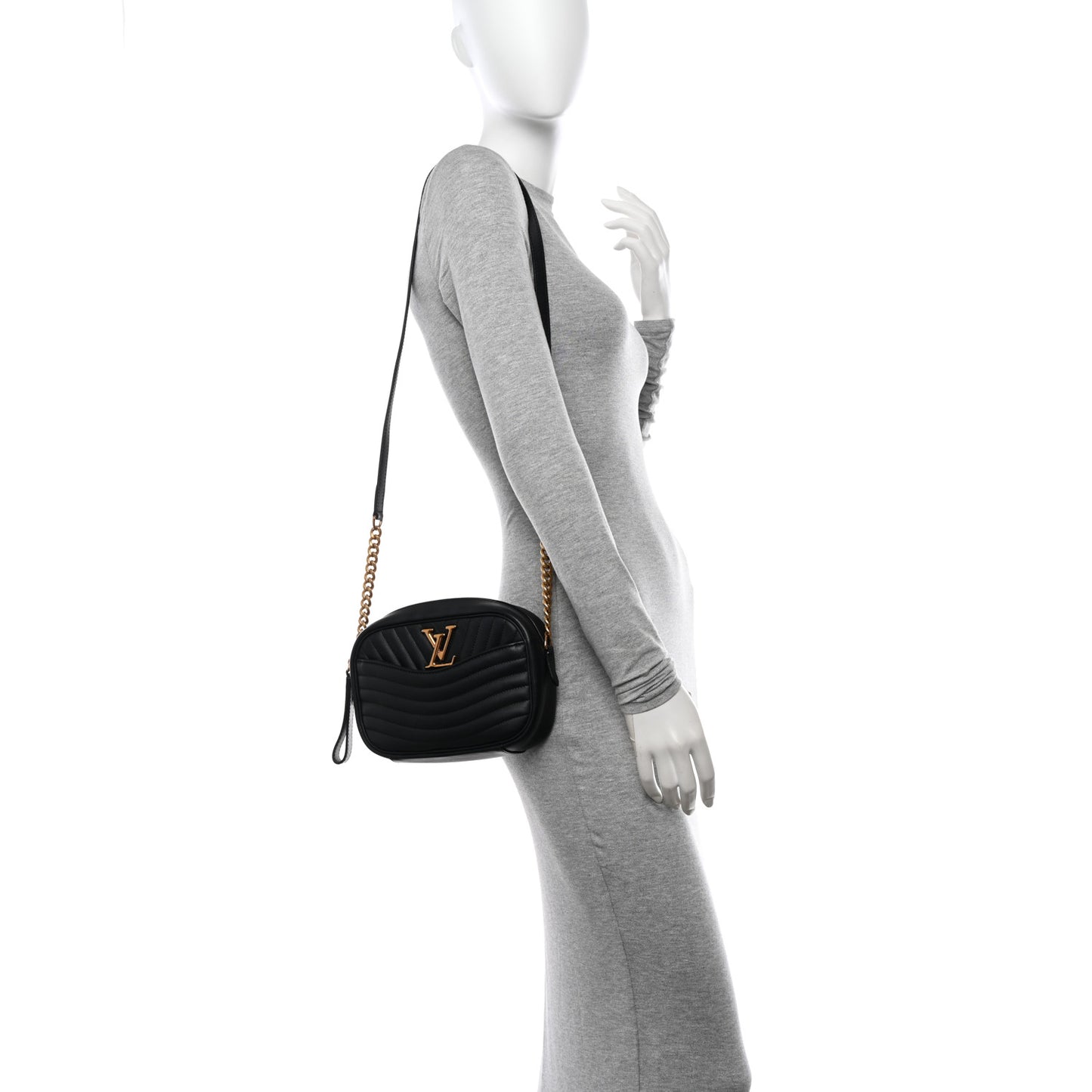 Calfskin New Wave Camera Bag Black