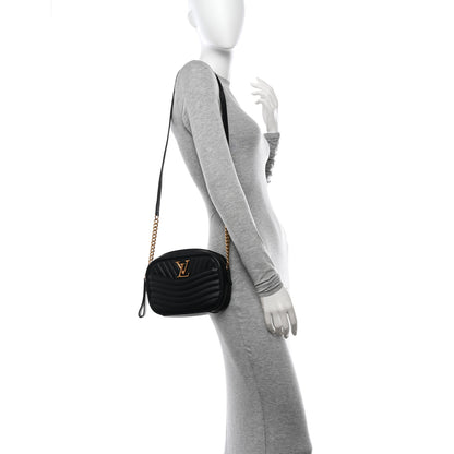 Louis Vuitton Calfskin New Wave Camera Bag Black 2 of 12