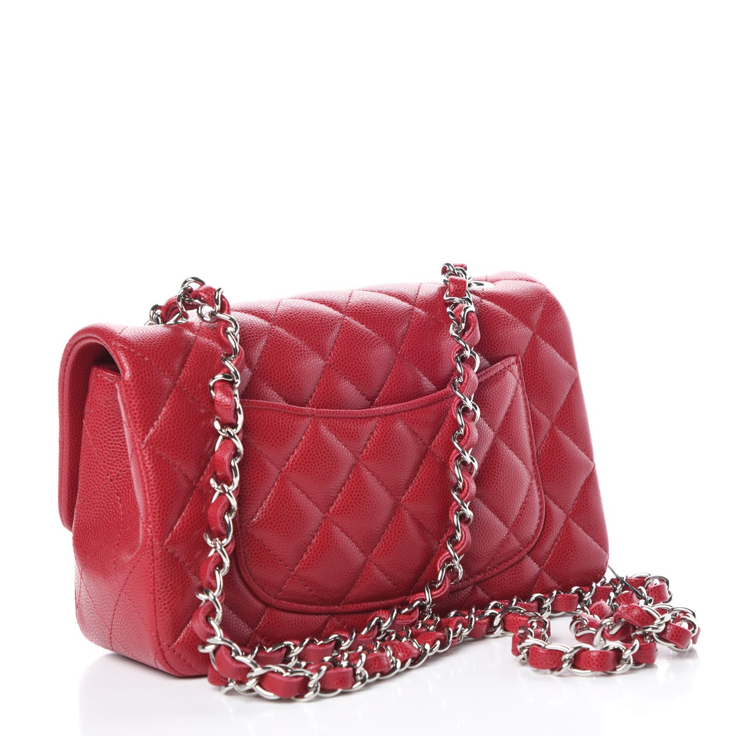 Caviar Quilted Mini Rectangular Flap Pink