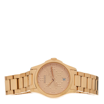 Gucci Stainless Steel 27mm G-Timeless Diamante Quartz Watch Gold 2 of 4