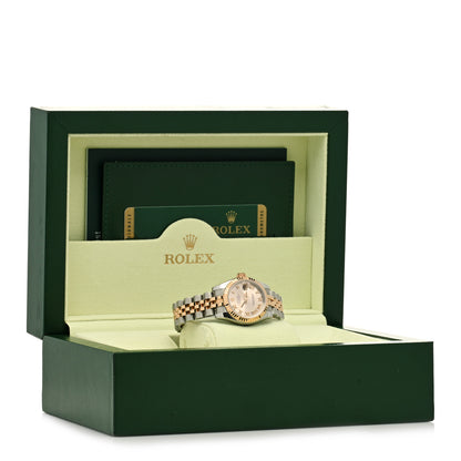 Rolex Stainless Steel 18K Everose Gold 26mm Oyster Perpetual Datejust Watch Pink Roman 179171 5 of 5