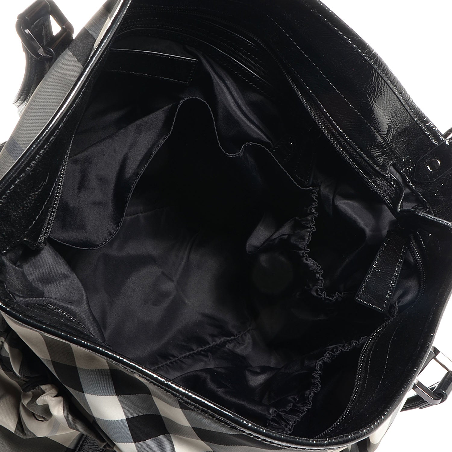 Burberry Nylon Beat Check Diaper Bag Black 5 of 9
