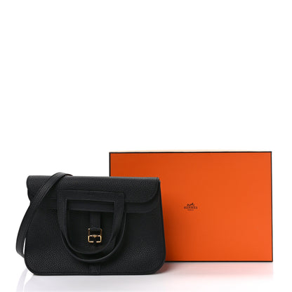 Hermes Taurillon Clemence Halzan 25 Black 8 of 8