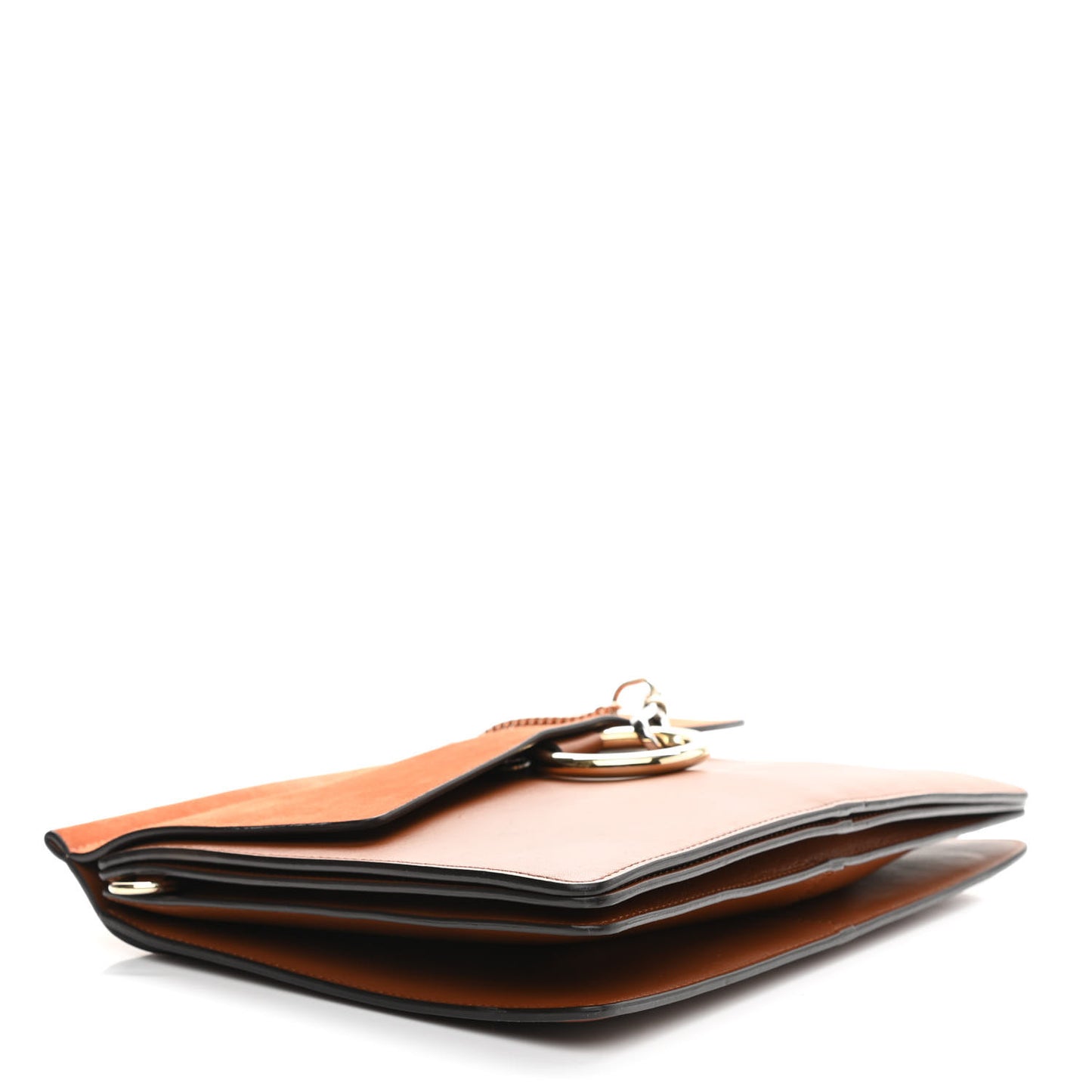 Suede Calfskin Medium Faye Shoulder Bag Tobacco