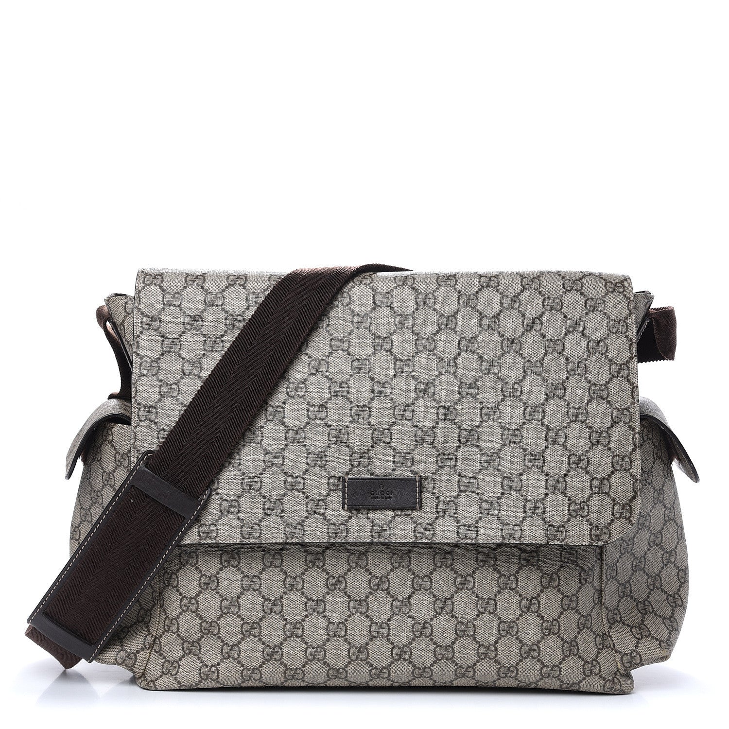 Gucci GG Plus Monogram Messenger Diaper Bag Dark Brown 2 of 13