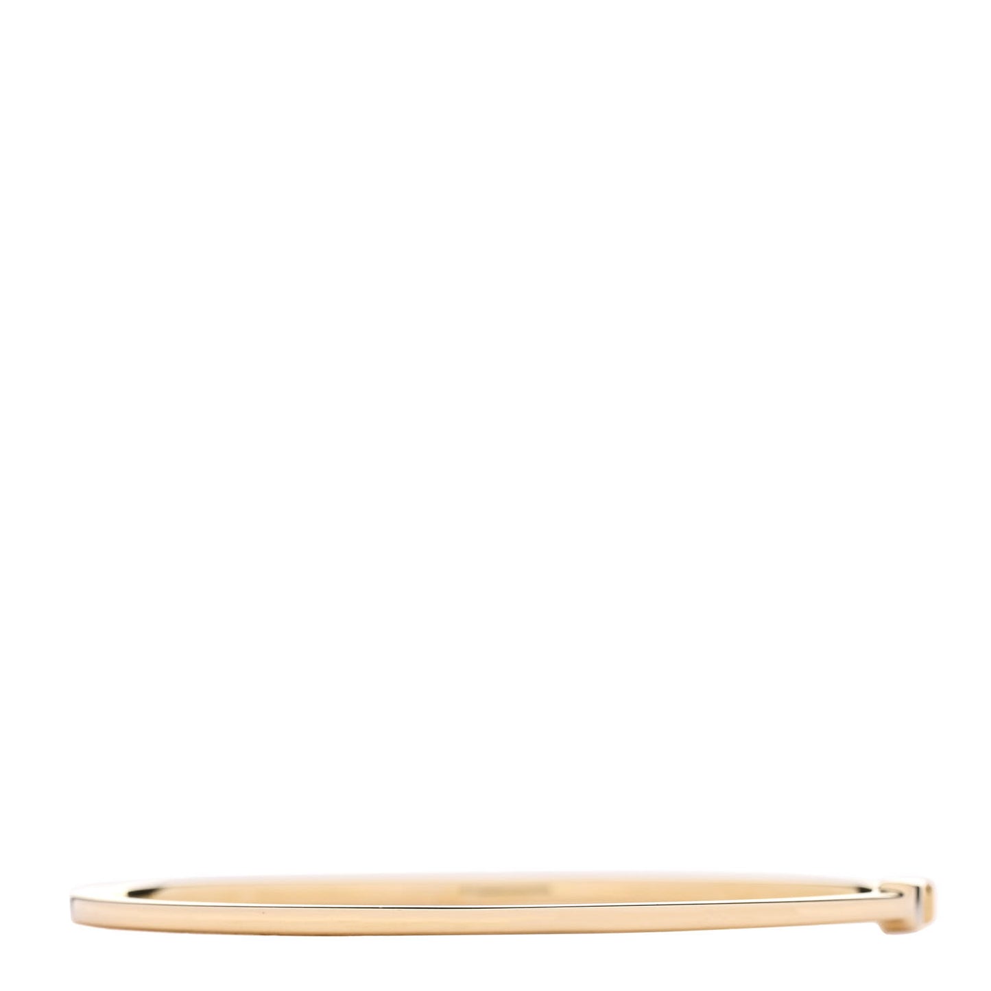 18K Yellow Gold Diamond Metro Hinged Bangle Bracelet