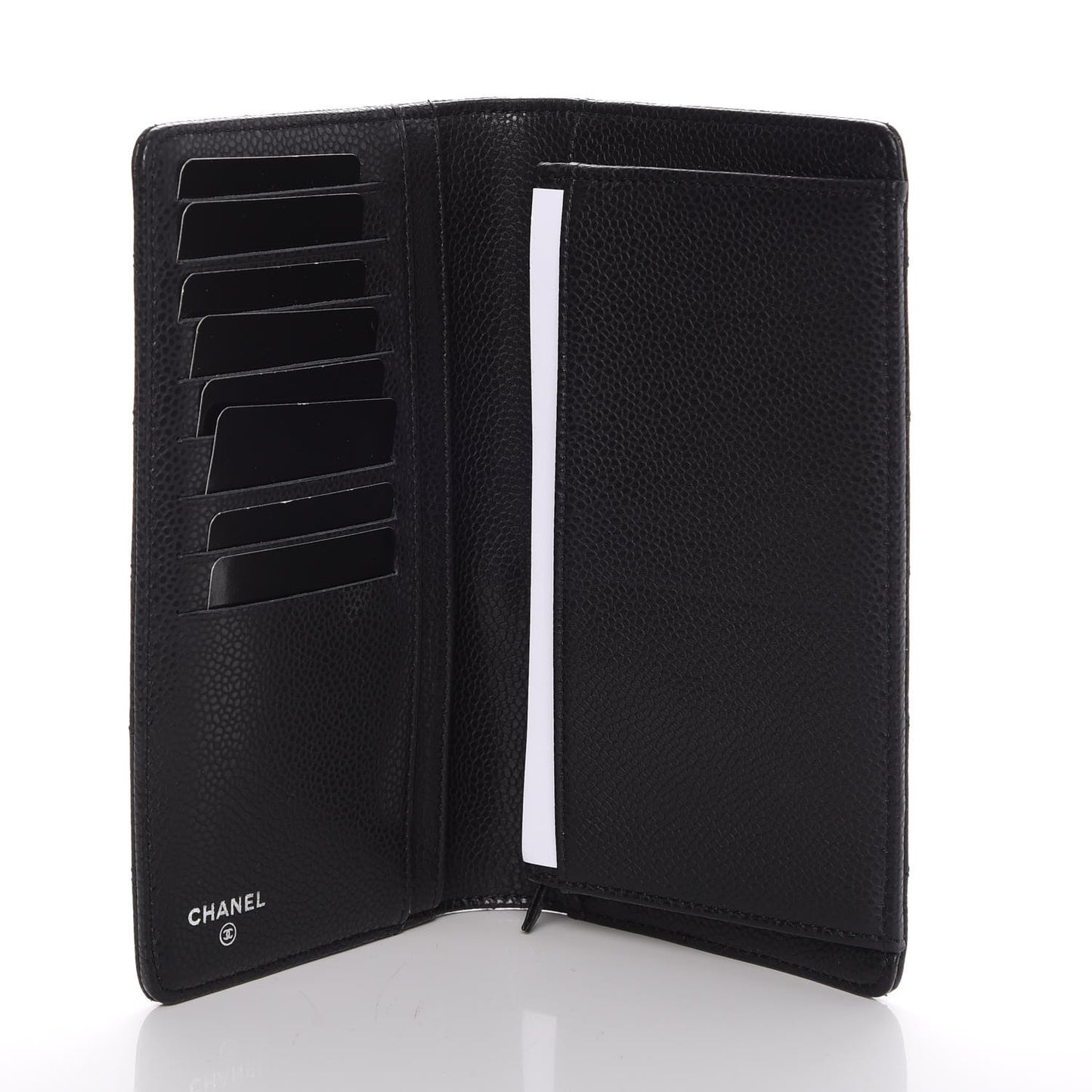 Caviar Quilted CC Yen Wallet Black