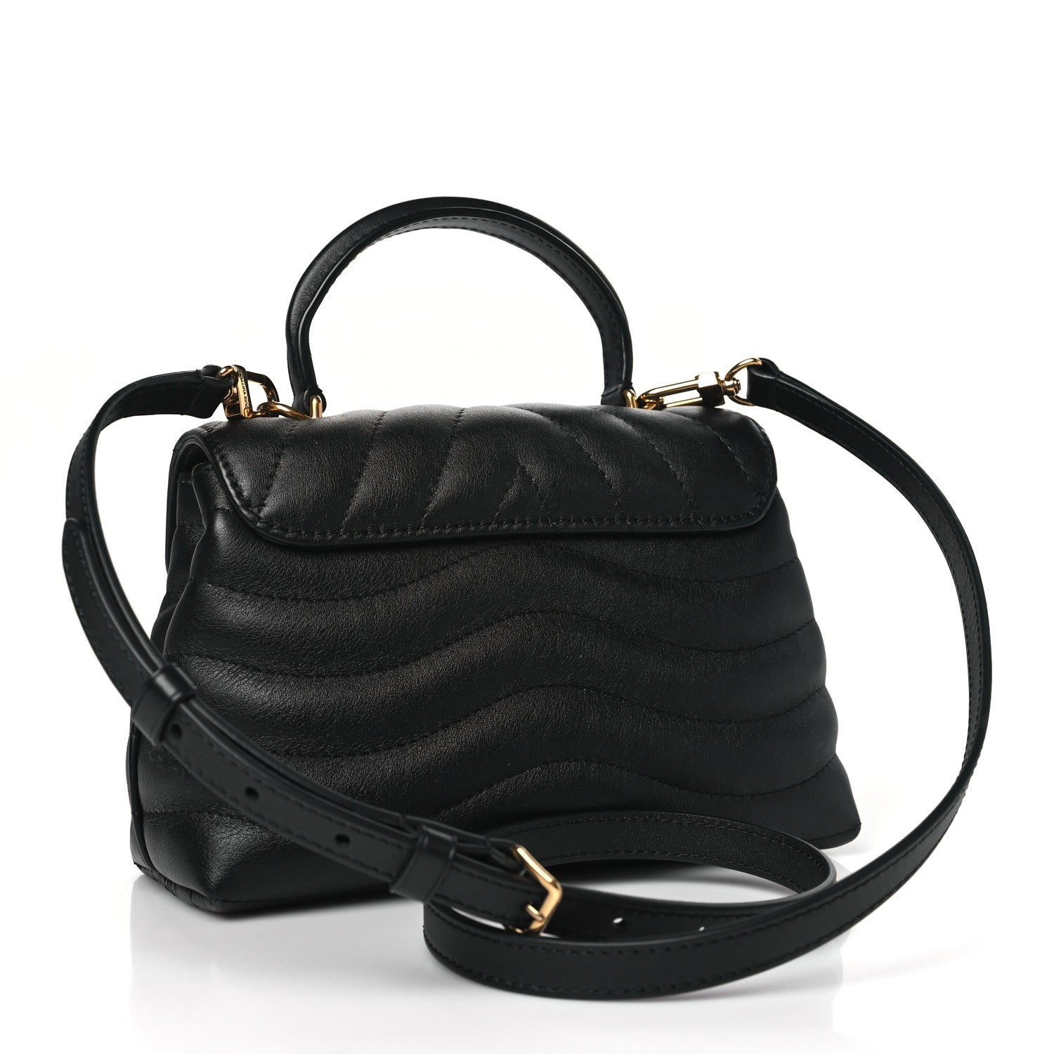 Louis Vuitton Calfskin Hold Me New Wave Black 3 of 9