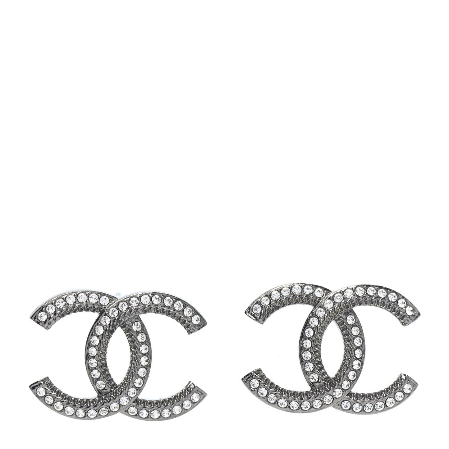 Ruthenium Crystal CC Earrings
