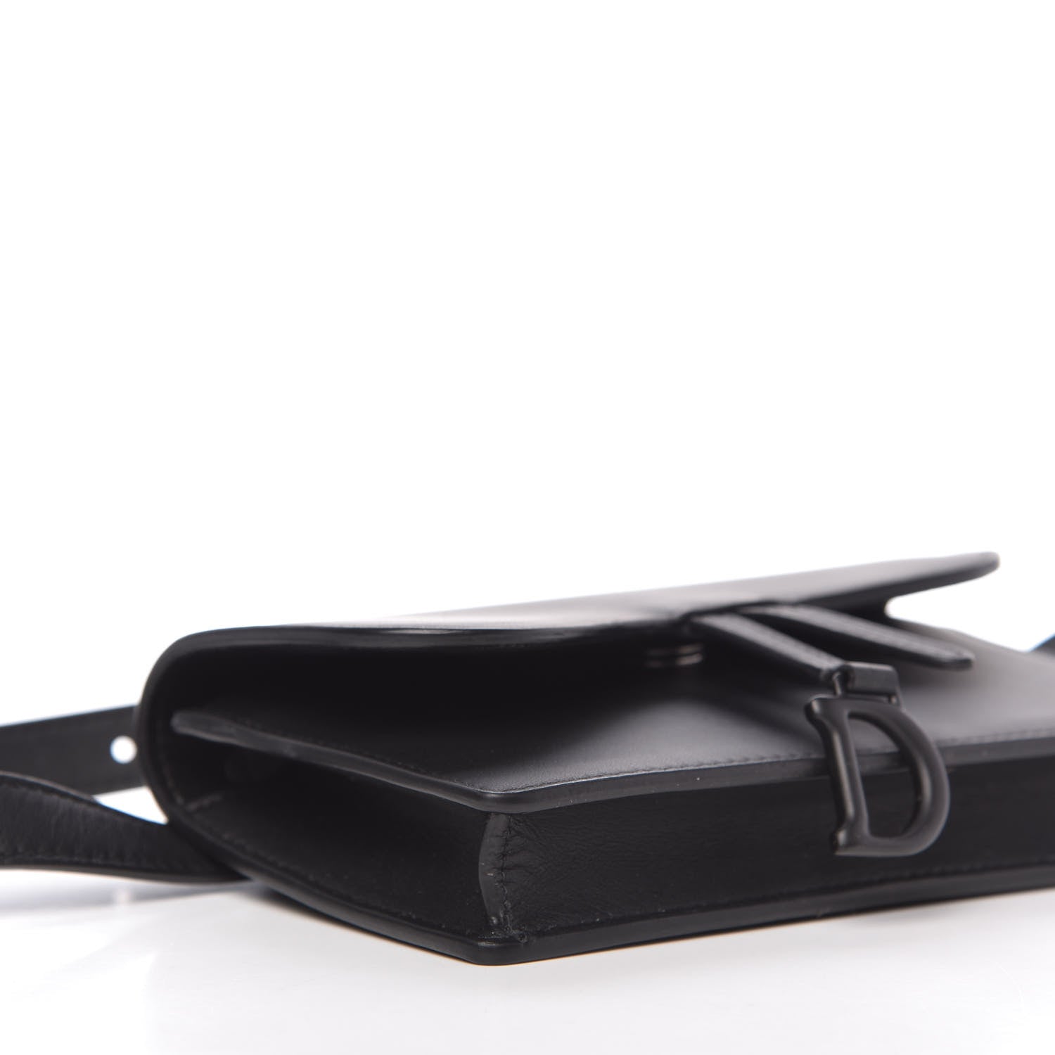 Christian Dior Ultra Matte Calfskin Saddle Belt Bag Black 6 of 9