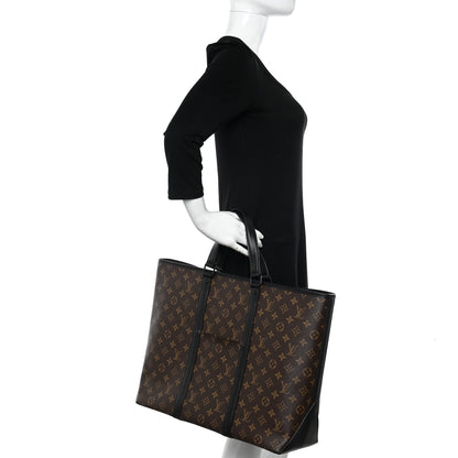 Louis Vuitton Monogram Macassar Weekend Tote GM 2 of 11