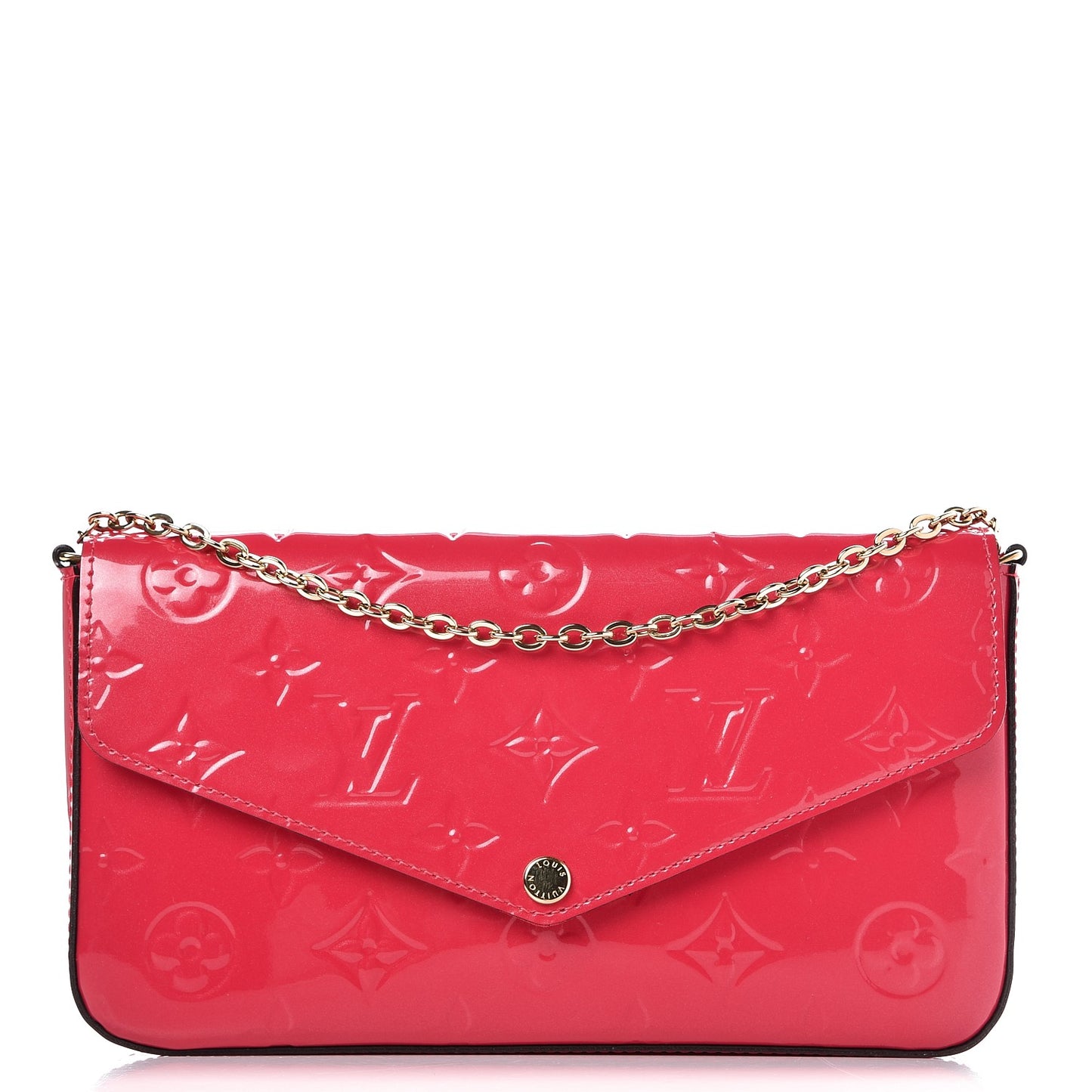 Vernis Felicie Pochette Chain Wallet Hot Pink