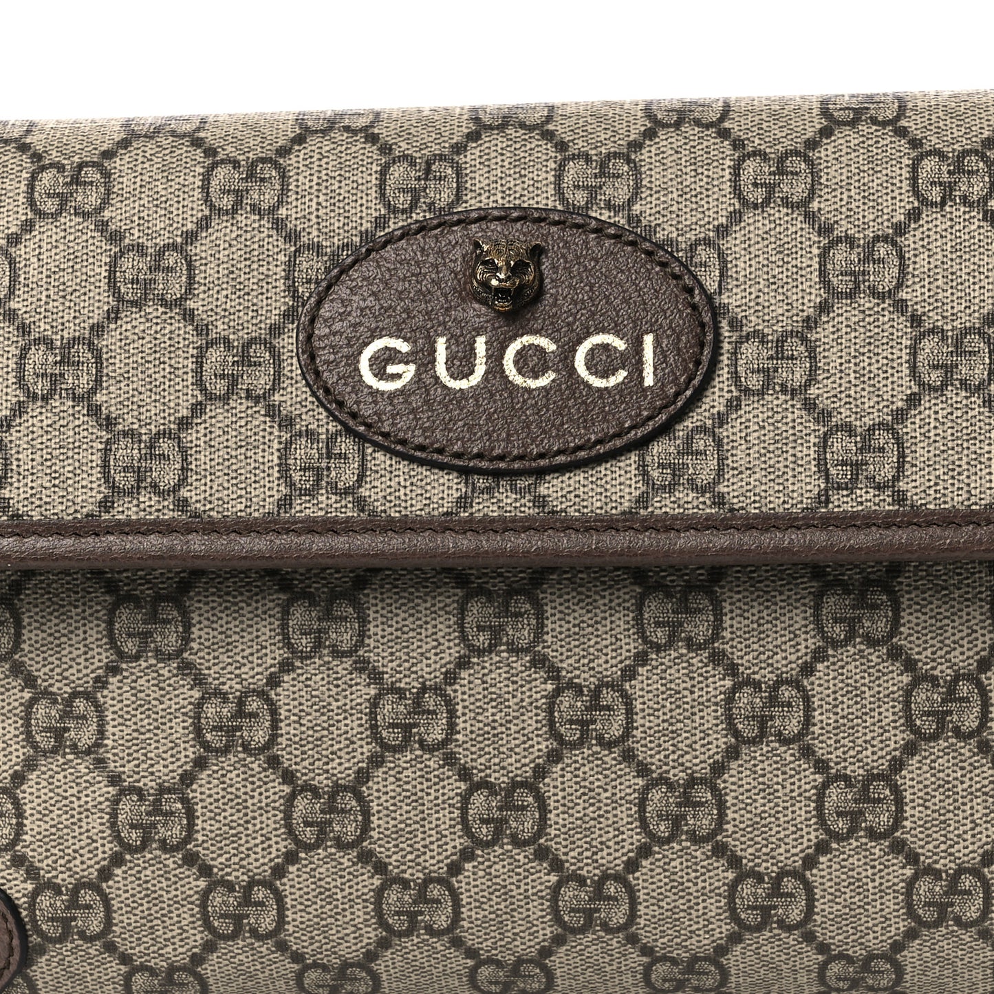GG Supreme Monogram Neo Vintage Web Belt Bag Brown Brown