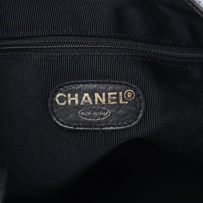 Chanel Lambskin Quilted Drawstring Bucket Bag Black 6 of 14