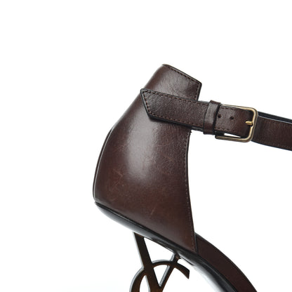 Saint Laurent Calfskin Opyum Sandals 37 Brown 14 of 16