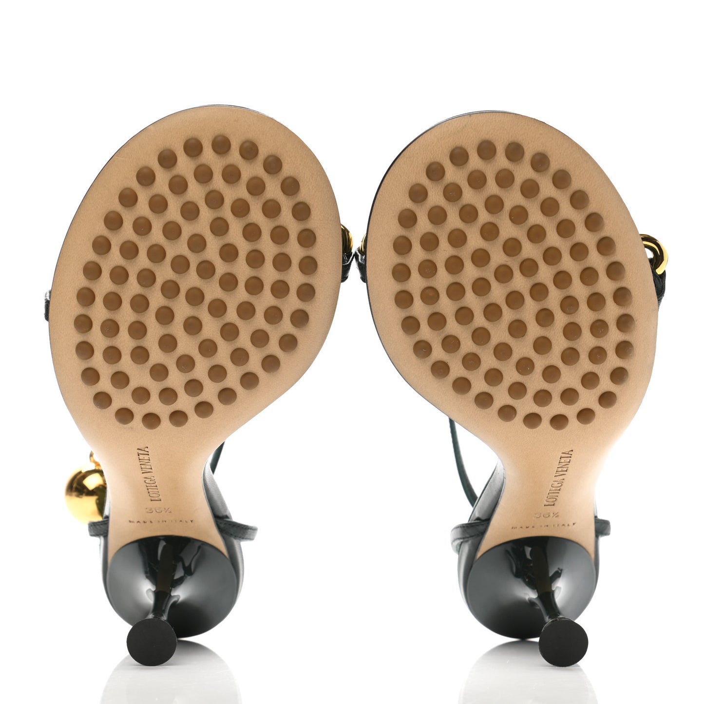 Lambskin Dot 90mm Sandals 36.5 Inkwell