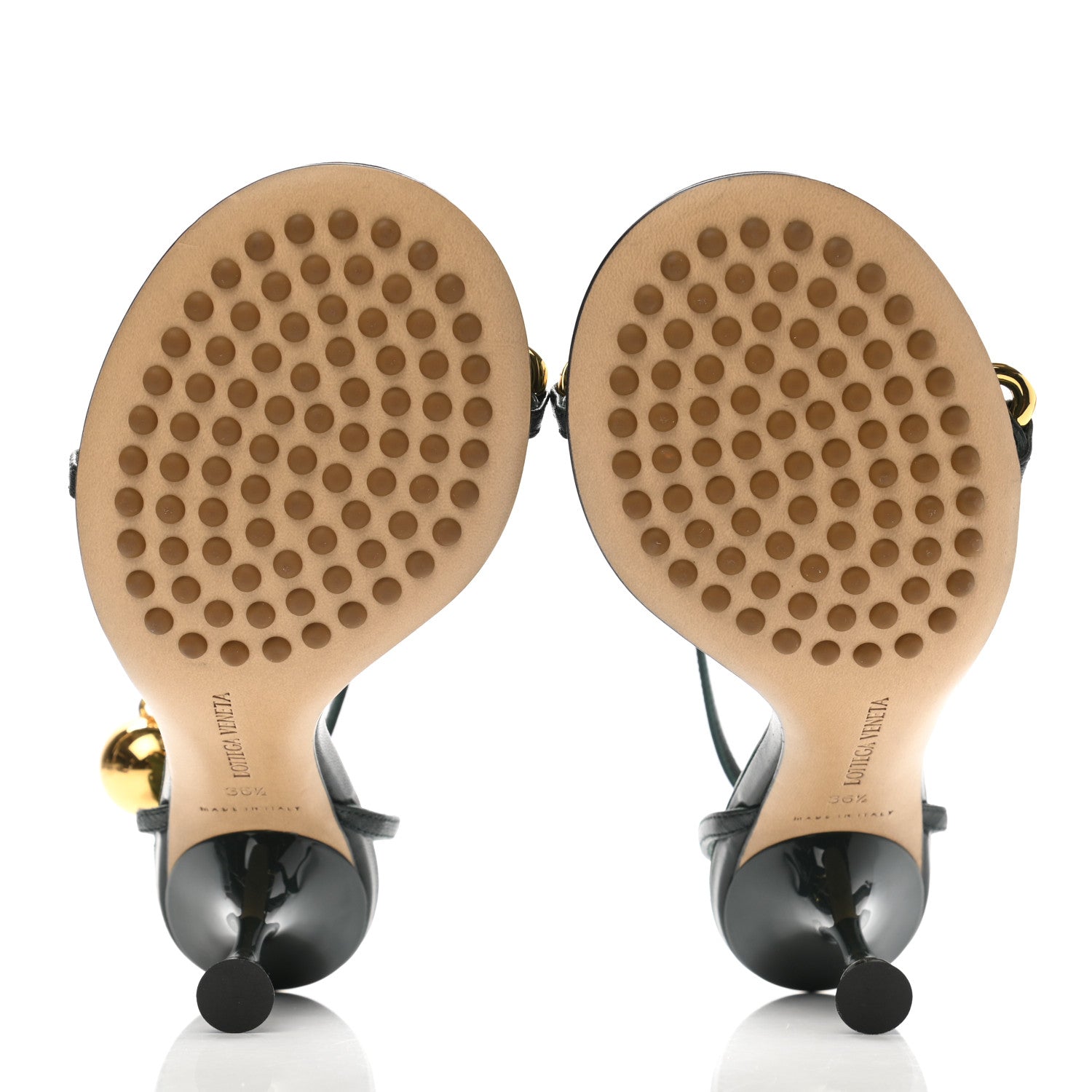 Bottega Veneta Lambskin Dot 90mm Sandals 36.5 Inkwell 5 of 7