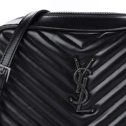 Saint Laurent Calfskin Matelasse Monogram Lou Camera Bag Black 10 of 10