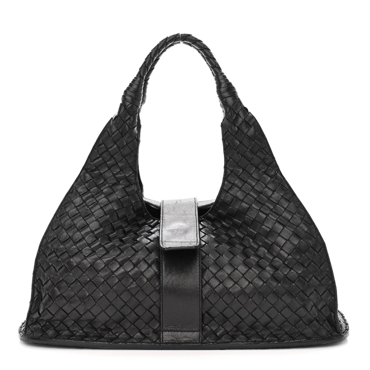 Nappa Intrecciato Shoulder Bag Black