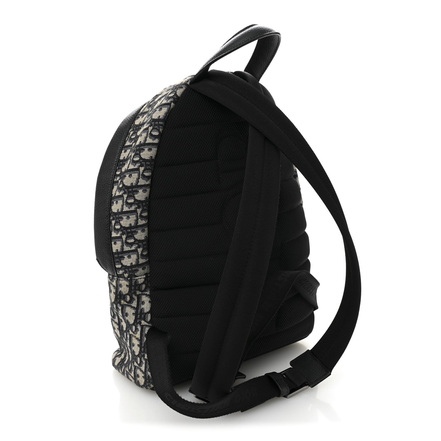 Christian Dior Oblique Calfskin Rider Kid's Backpack Beige Black 3 of 10