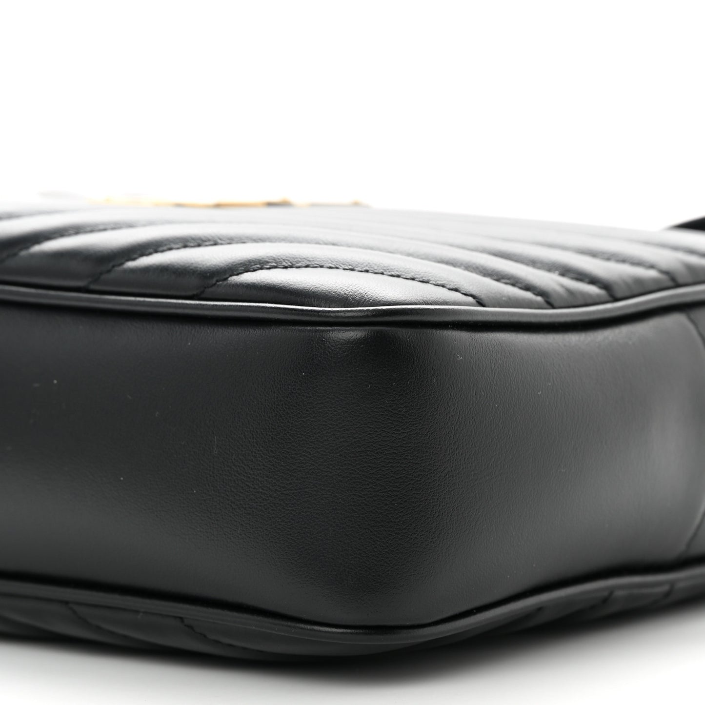Calfskin Matelasse Monogram Lou Camera Bag Black