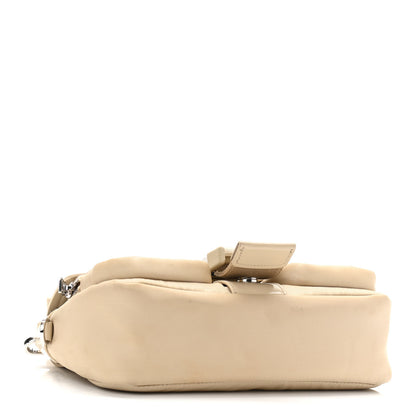 Prada Re-Nylon Spazzolato Double Pocket Buckle Shoulder Bag Deserto 4 of 9