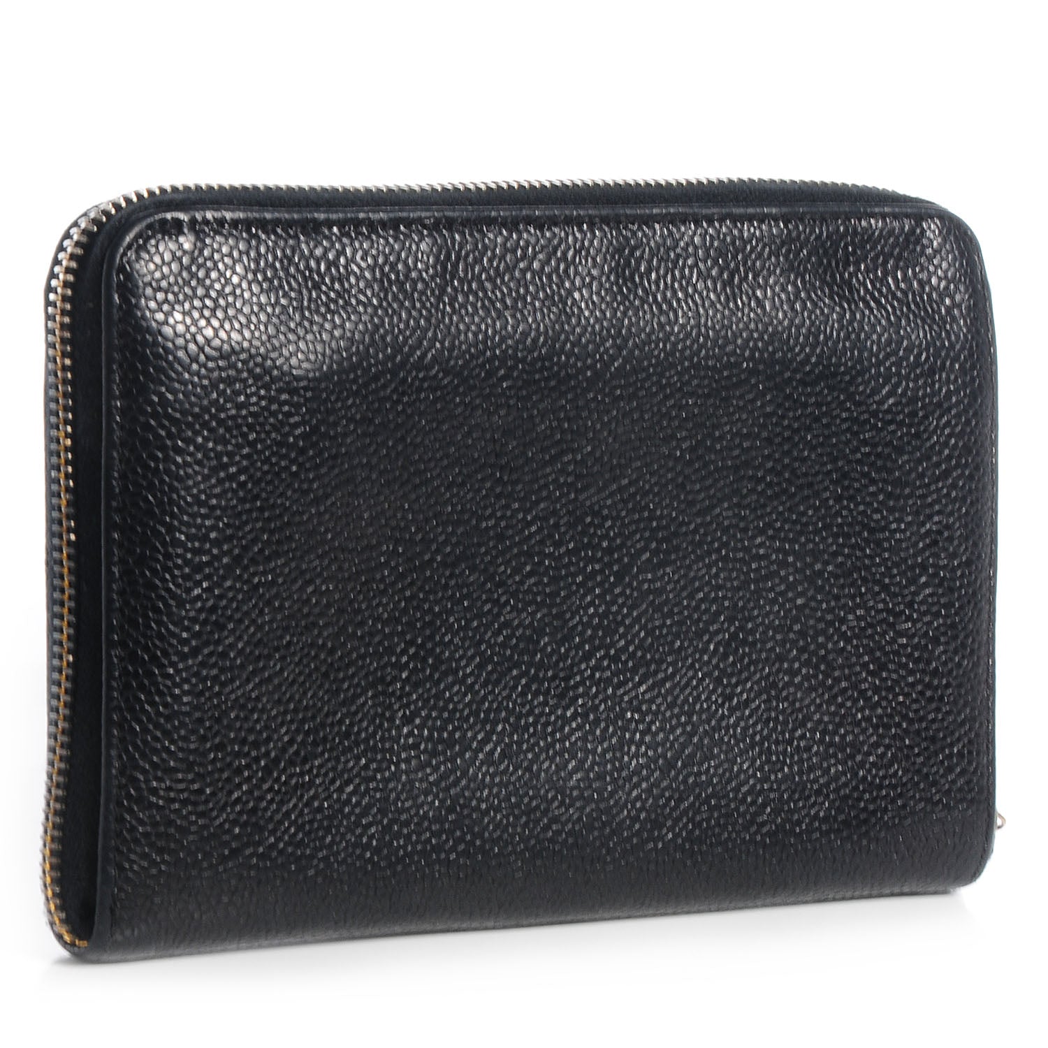 Chanel Caviar CC Zip Around Wallet Black 3 of 9
