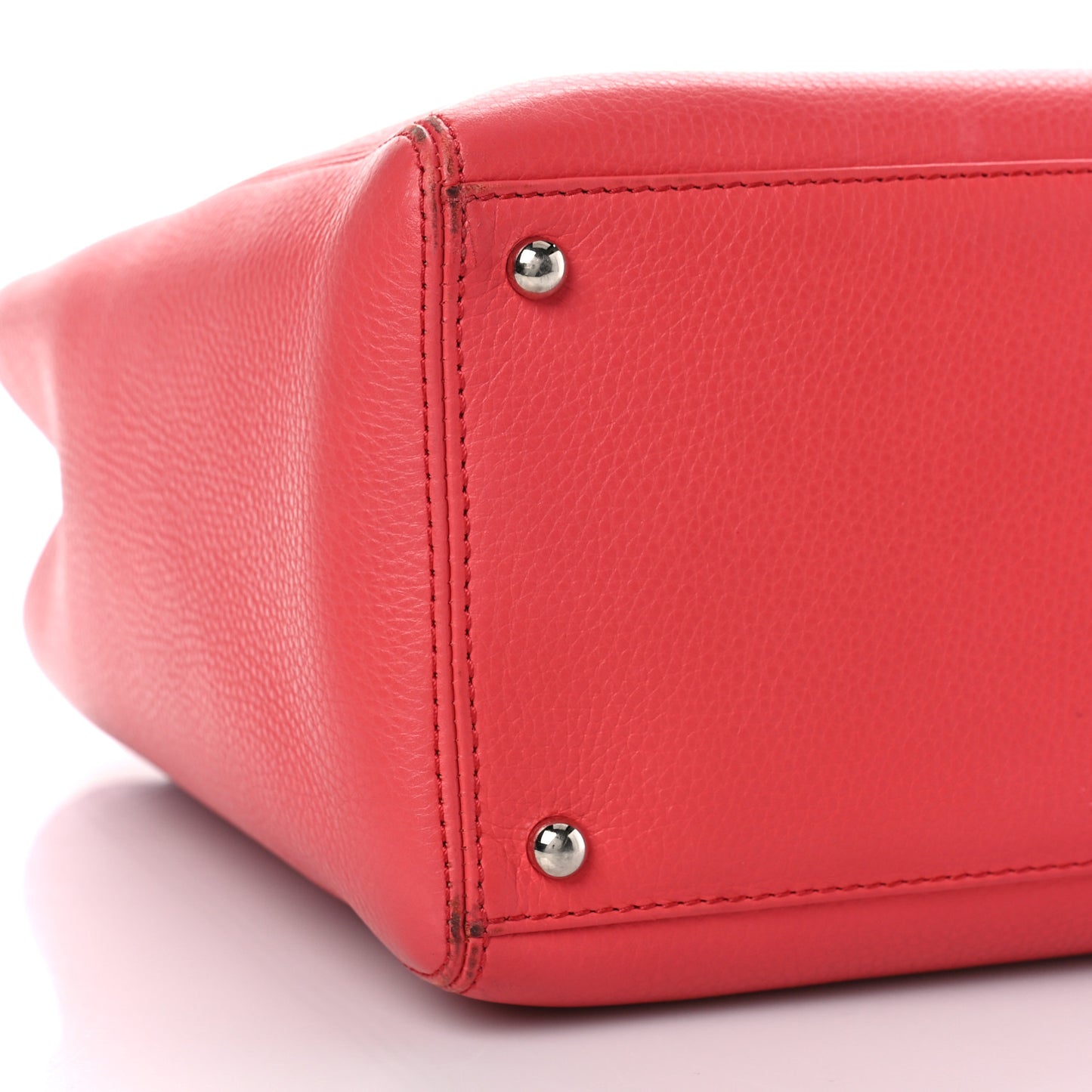 Calfskin Cerf Executive Shopper Tote Coral