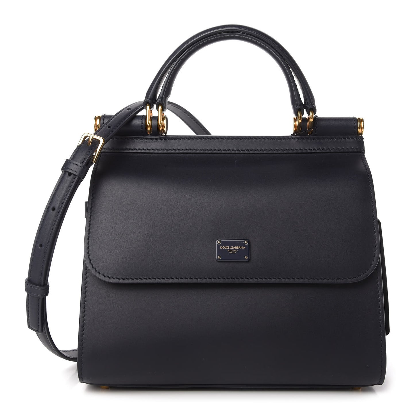 Vitello Morbido Small Sicily 58 Bag Dark Blue