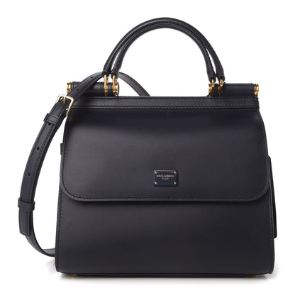 Dolce & Gabbana Vitello Morbido Small Sicily 58 Bag Dark Blue 1 of 9