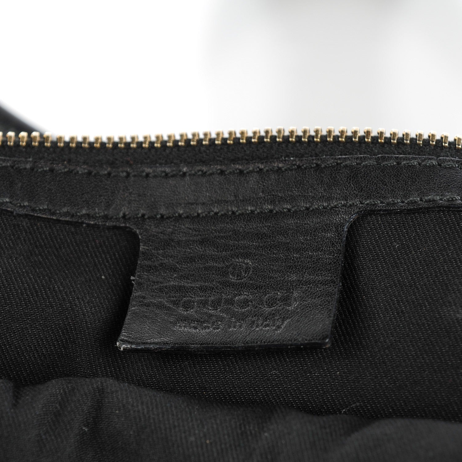 Gucci Calfskin Horsebit Embossed Glam Shoulder Bag Black 6 of 8