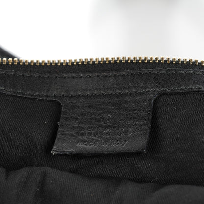 Gucci Calfskin Horsebit Embossed Glam Shoulder Bag Black 6 of 8