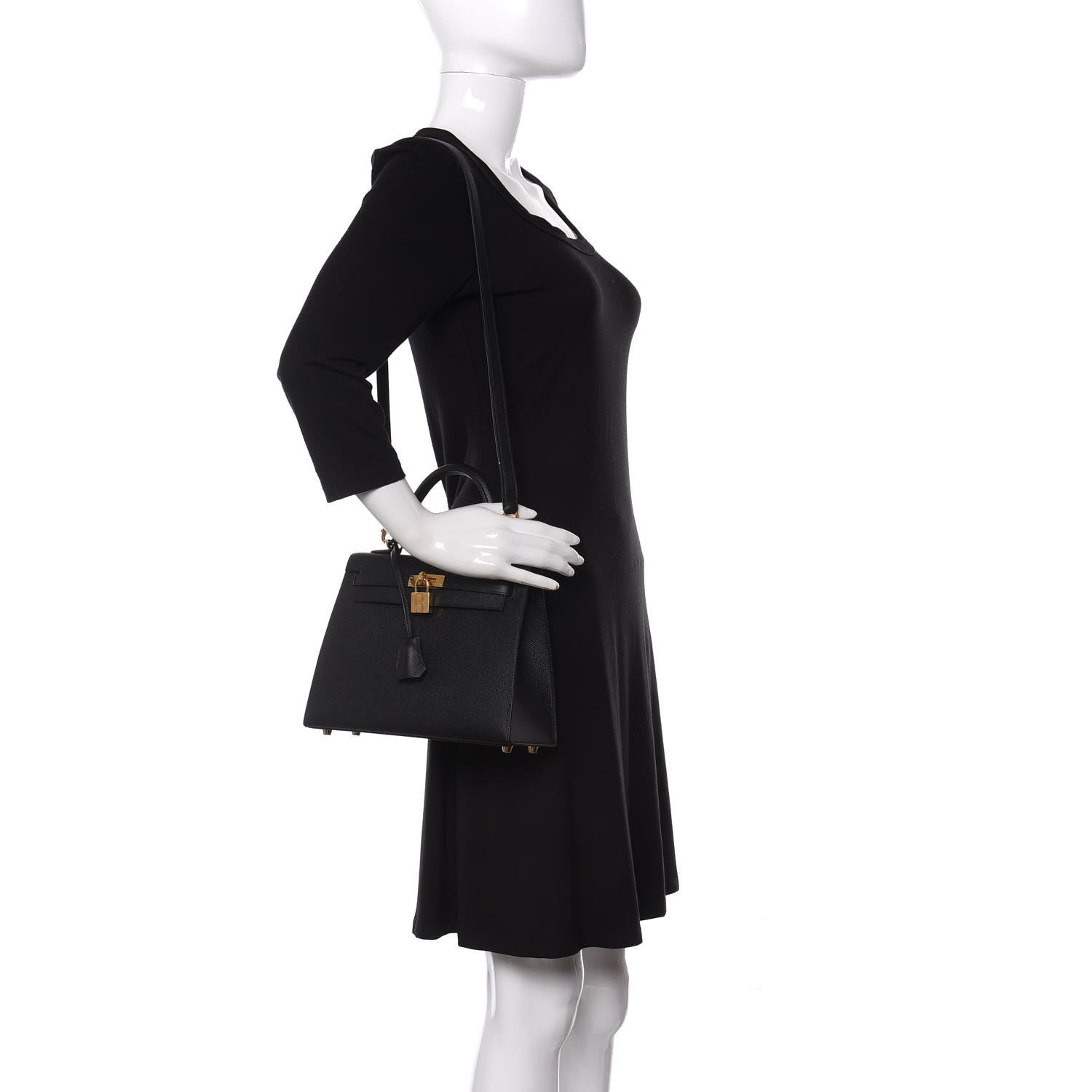 Hermes Epsom Kelly Sellier 25 Black 2 of 11