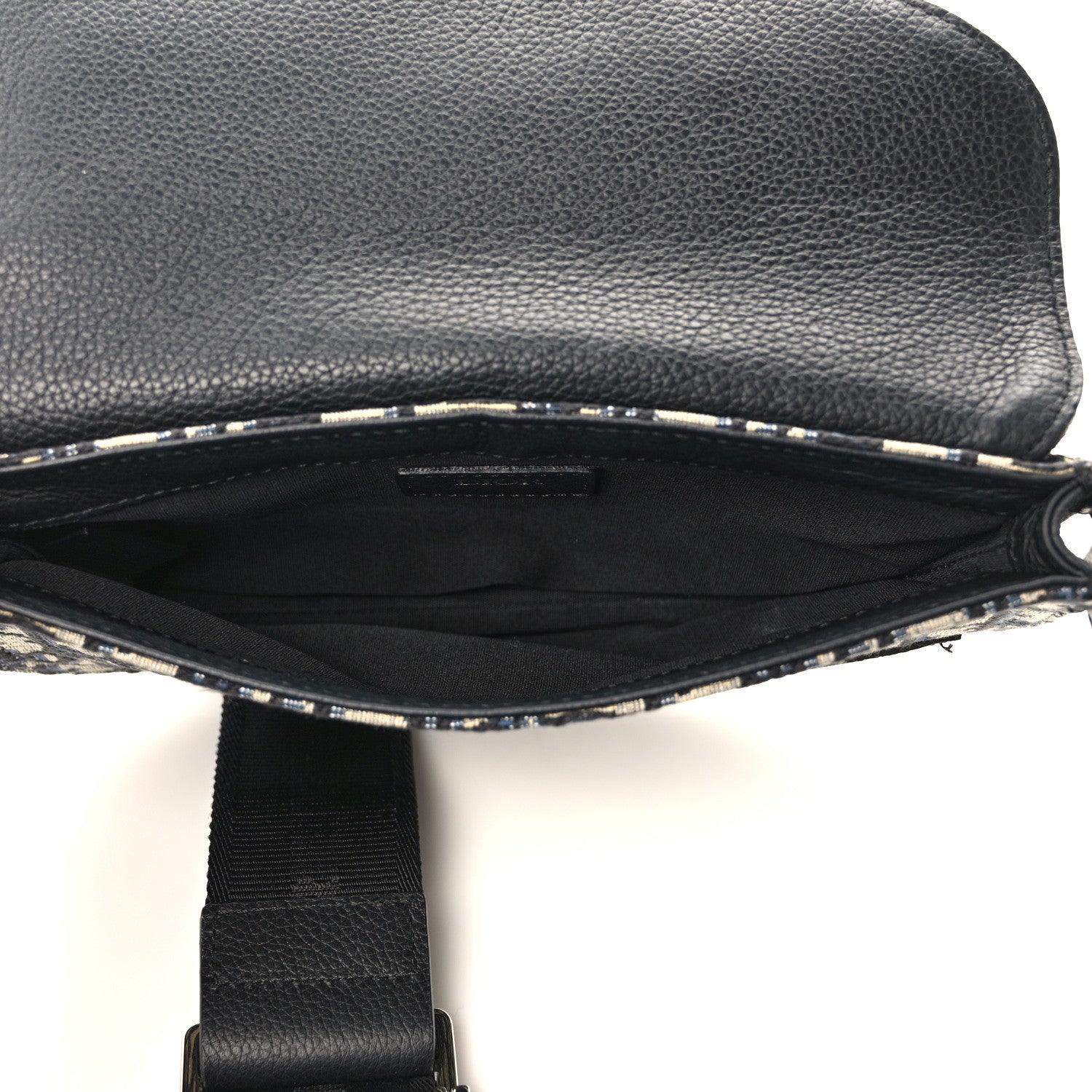 Christian Dior Oblique Saddle Messenger Pouch Beige Black 5 of 9
