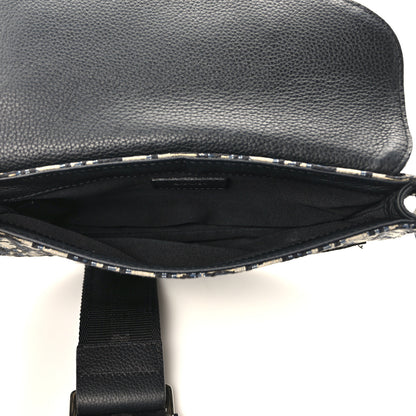 Christian Dior Oblique Saddle Messenger Pouch Beige Black 5 of 9