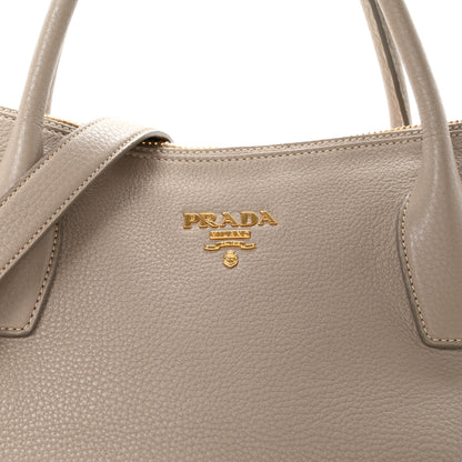 Prada Vitello Daino Shoulder Bag Pomice 8 of 10