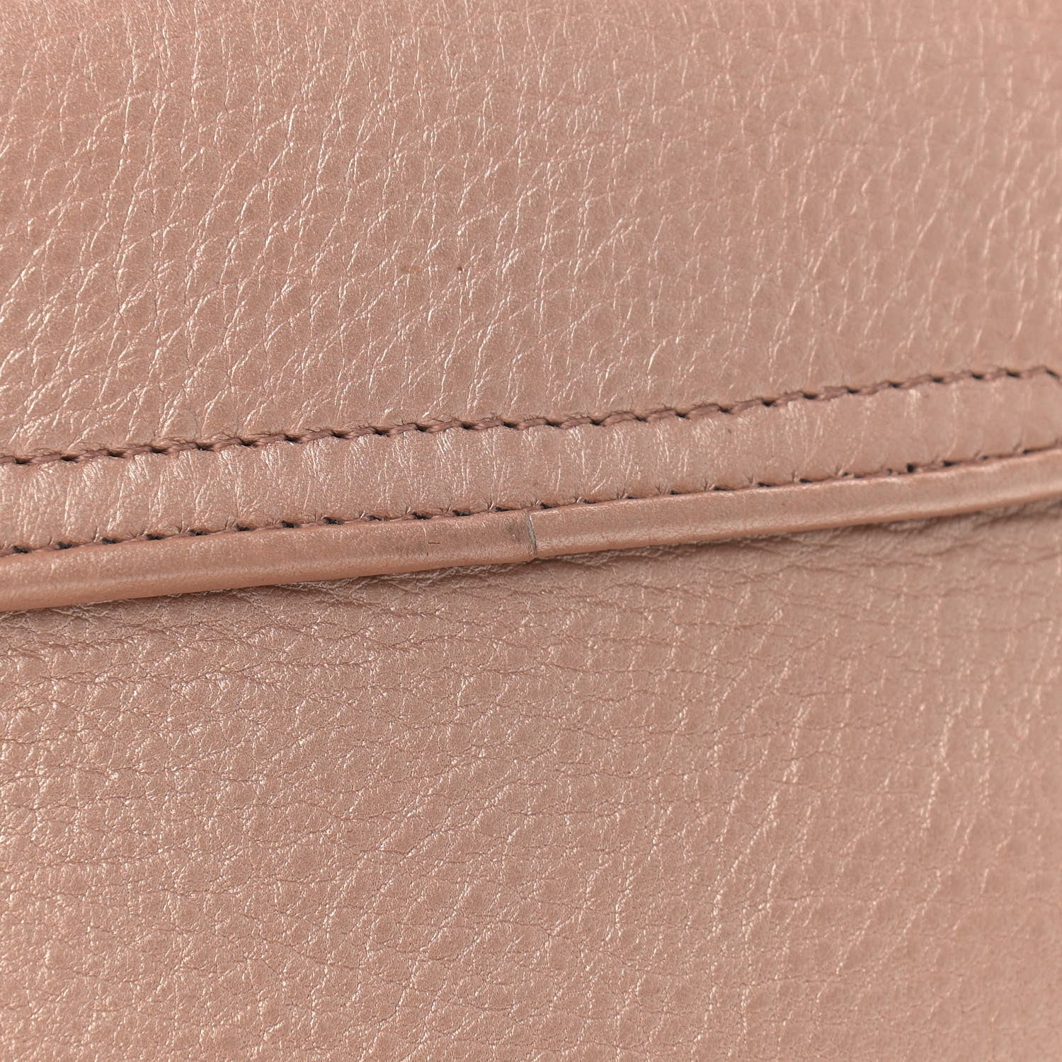 Gucci Pebbled Calfskin Small 1973 Chain Shoulder Bag Champagne 9 of 10