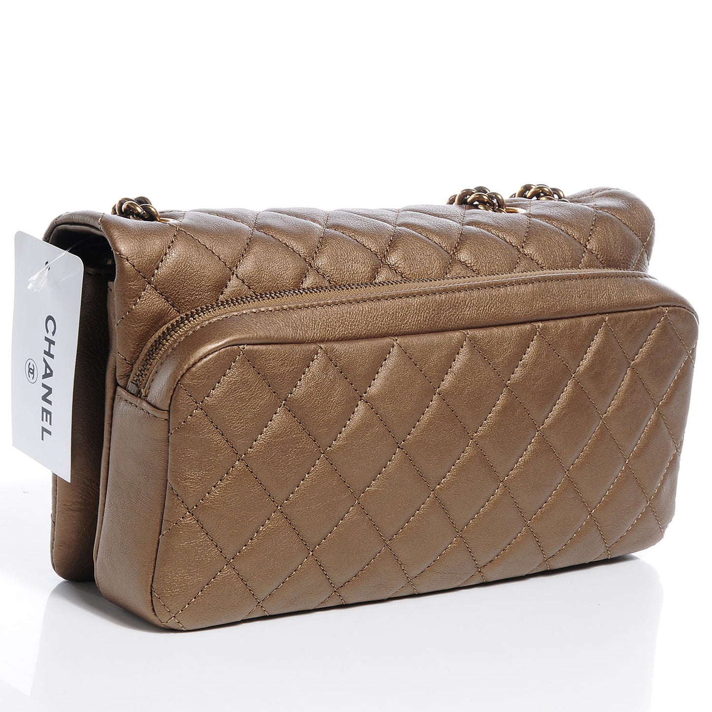 Calfskin Medium Crown Flap Gold