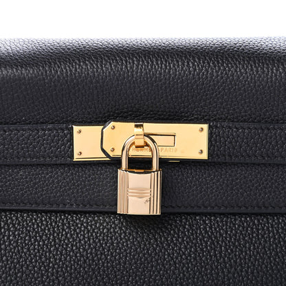 Hermes Taurillon Clemence Kelly Retourne 32 Black 9 of 12