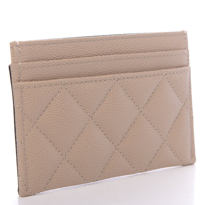 Chanel Caviar Quilted Filigree Card Holder Beige Black 3 of 9