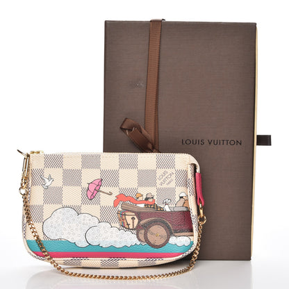 Louis Vuitton Damier Azur 2015 Christmas Animation Mini Pochette Accessories 8 of 8