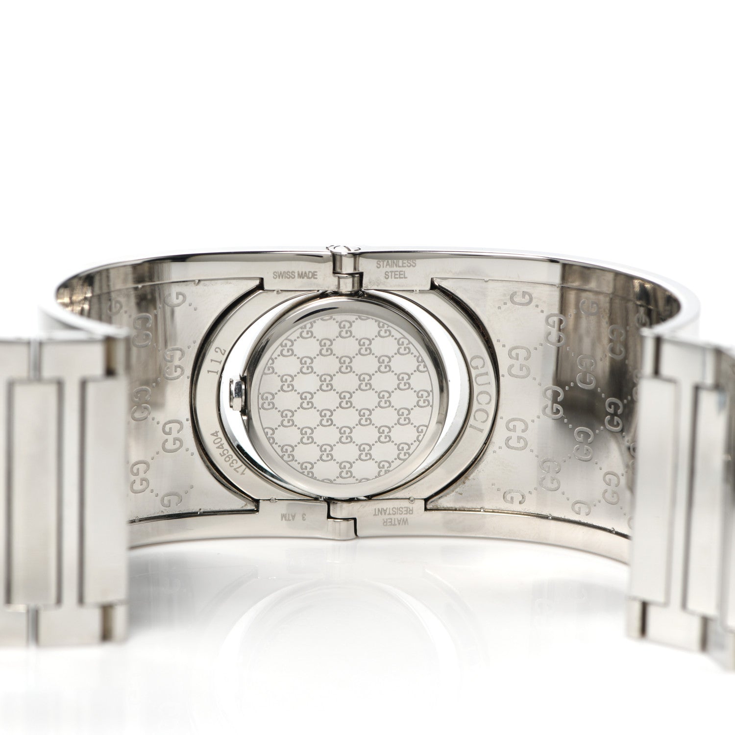 Gucci Stainless Steel Calfskin 33mm Twirl Quartz Watch Brown 4 of 5