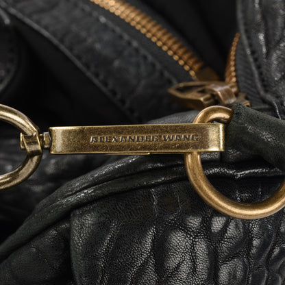 Alexander Wang Pebbled Lambskin Rocco Black Antique Brass Hardware 7 of 9