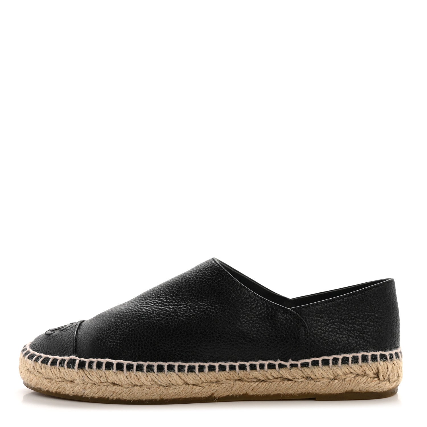 Chanel Grained Calfskin CC Espadrilles 39 Black 1 of 9