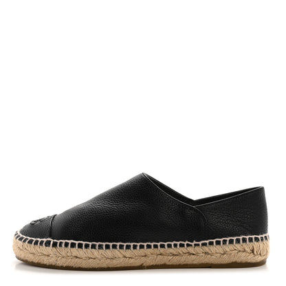 Chanel Grained Calfskin CC Espadrilles 39 Black 1 of 9