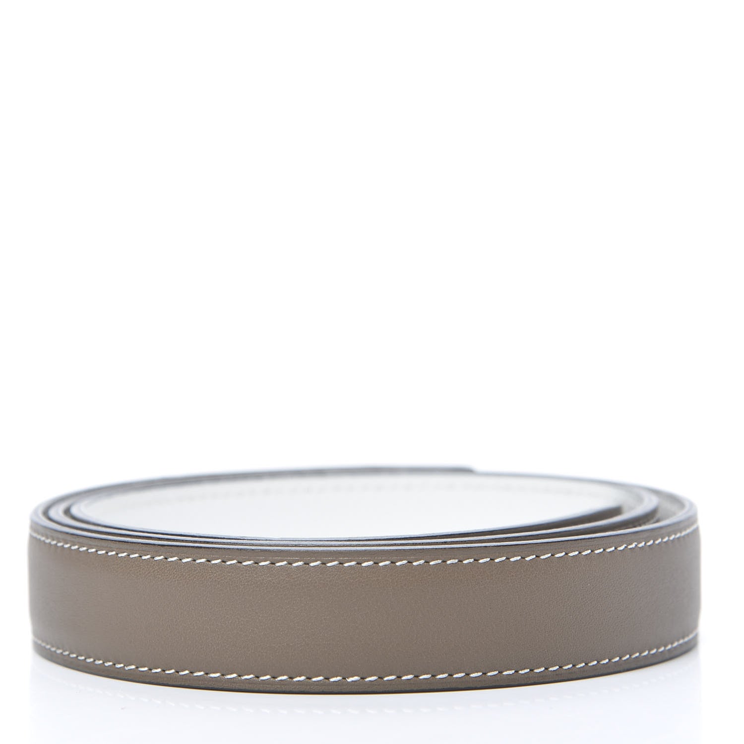 Hermes Swift Epsom 24mm Belt Strap 85 Etoupe White 2 of 8
