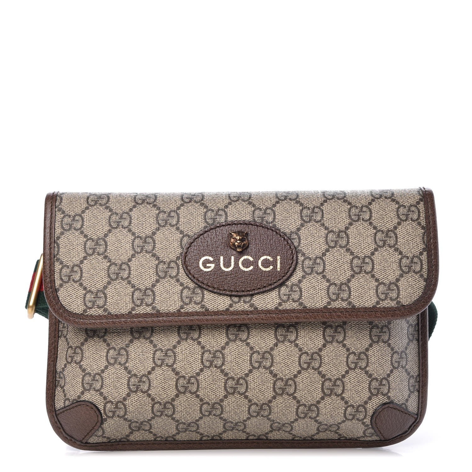 Gucci GG Supreme Monogram Neo Vintage Web Belt Bag Brown 1 of 7