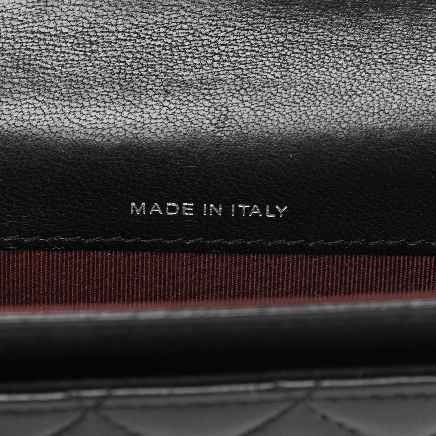 Lambskin Quilted Flap Card Holder Wallet Black