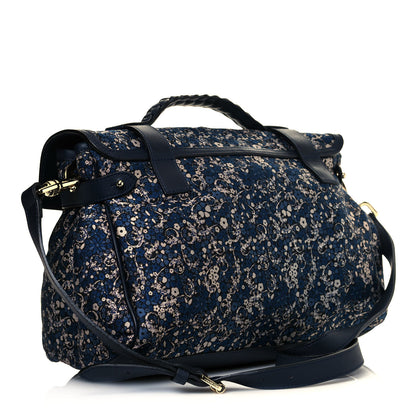 Mulberry Gecko Jacquard Floral Alexa Satchel Navy 3 of 10